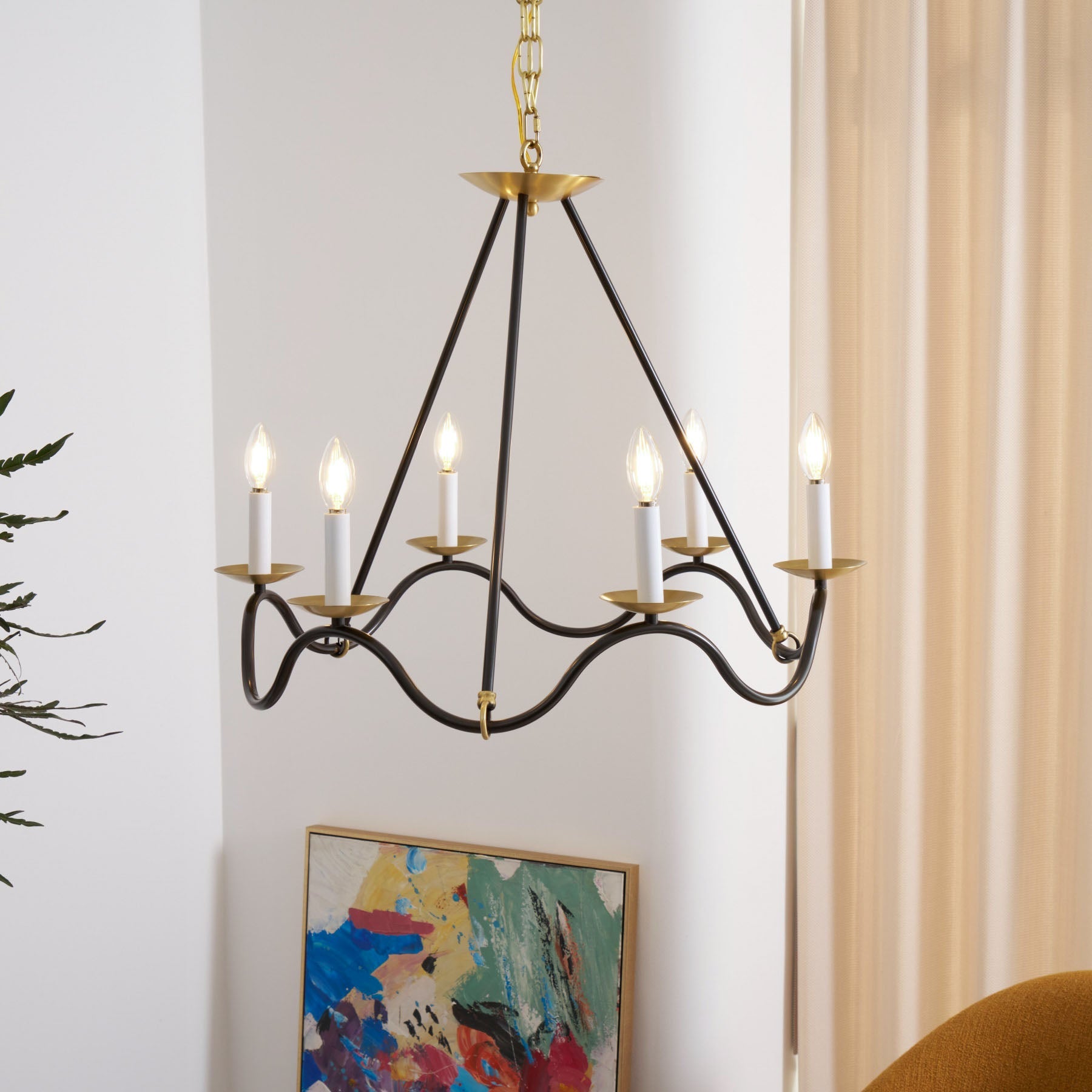 Shine Vintage Industrial Brass Metal Chandelier - Lamp Copper