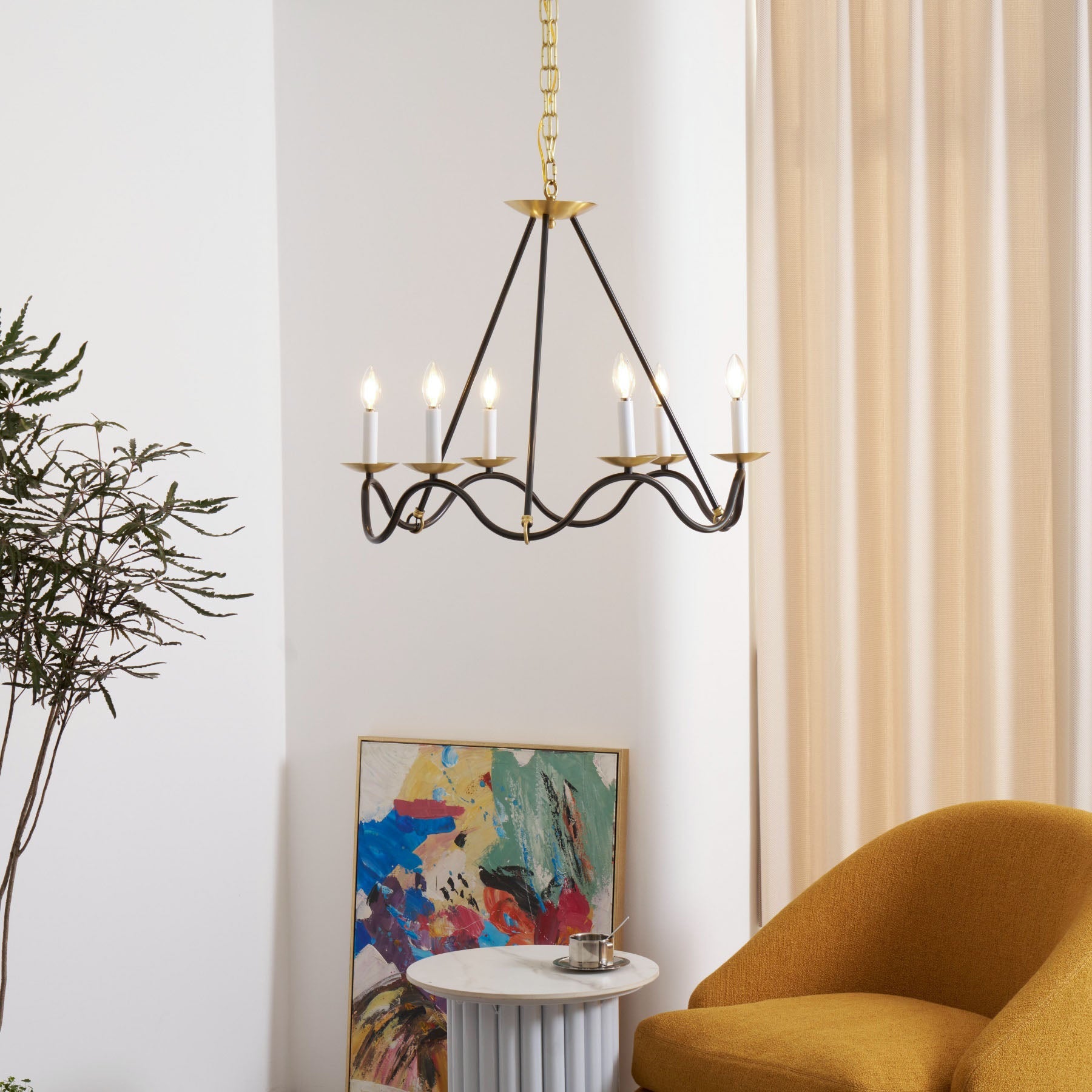 Shine Vintage Industrial Brass Metal Chandelier - Lamp Copper