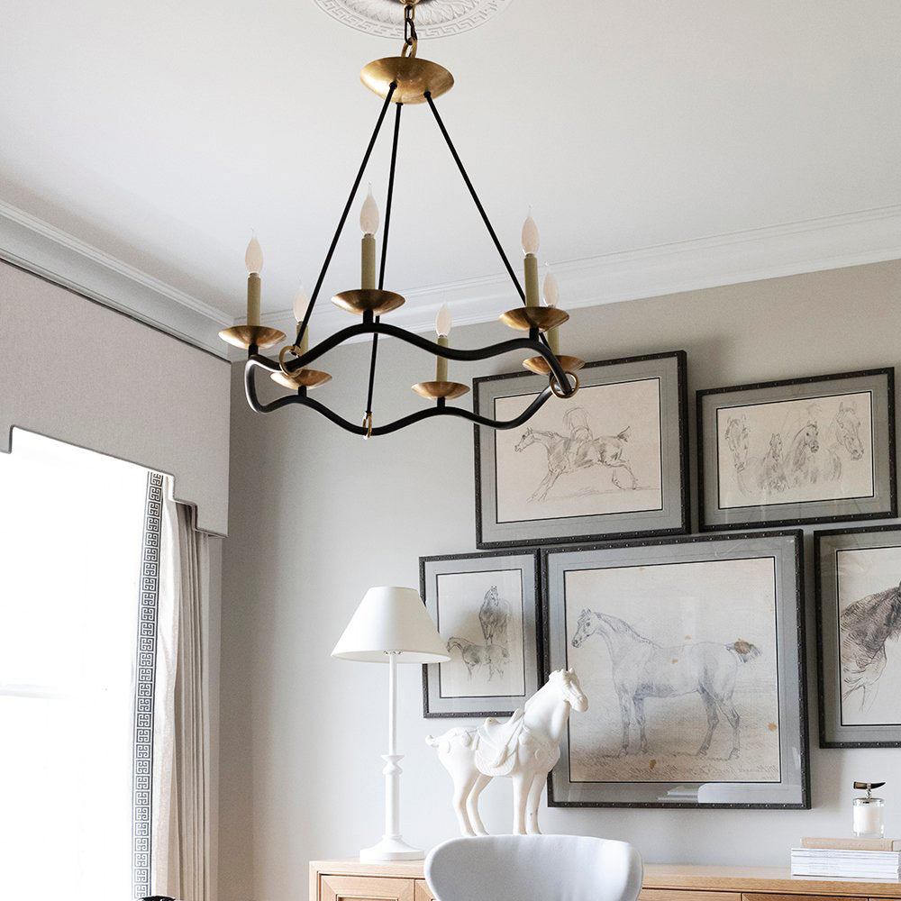 Shine Vintage Industrial Brass Metal Chandelier - Lamp Copper
