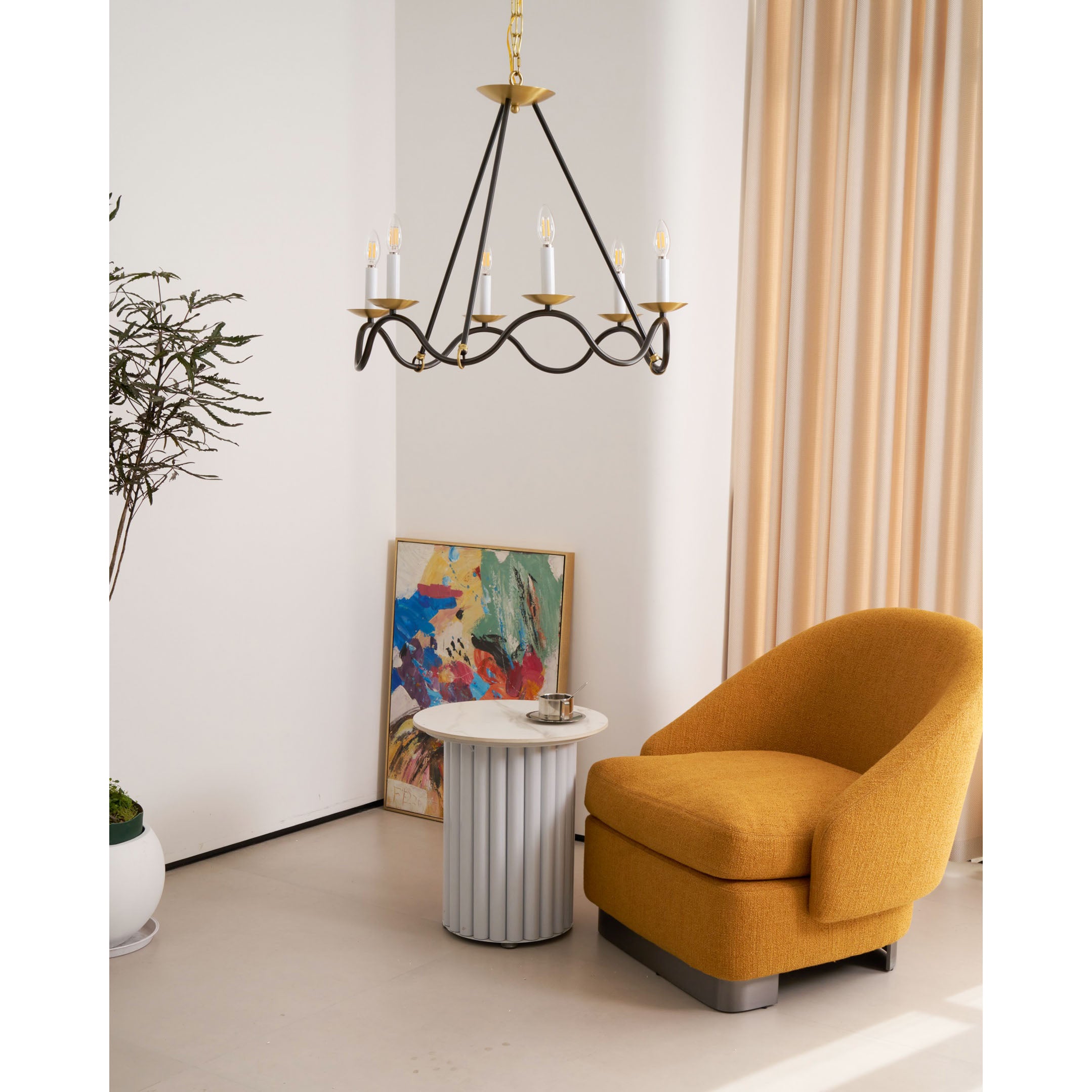 Shine Vintage Industrial Brass Metal Chandelier - Lamp Copper