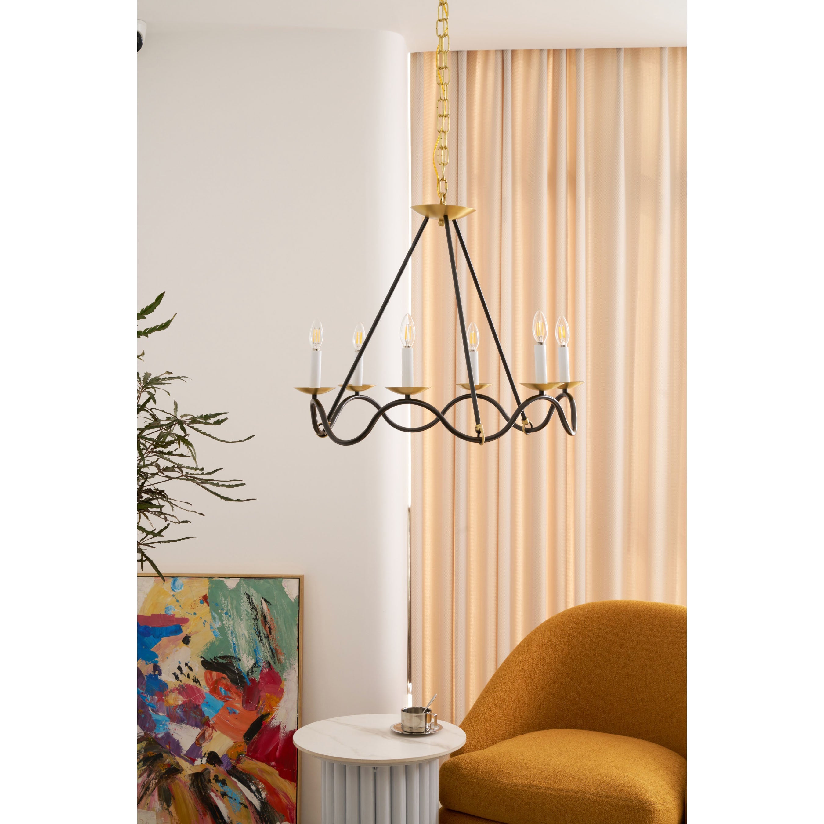 Shine Vintage Industrial Brass Metal Chandelier - Lamp Copper
