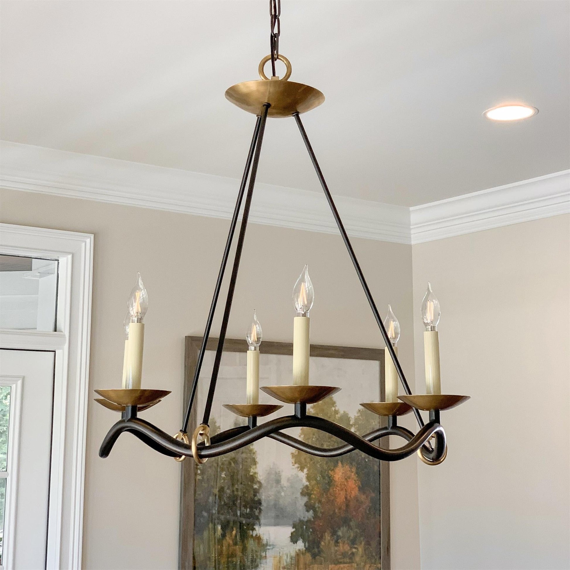 Shine Vintage Industrial Brass Metal Chandelier - Lamp Copper