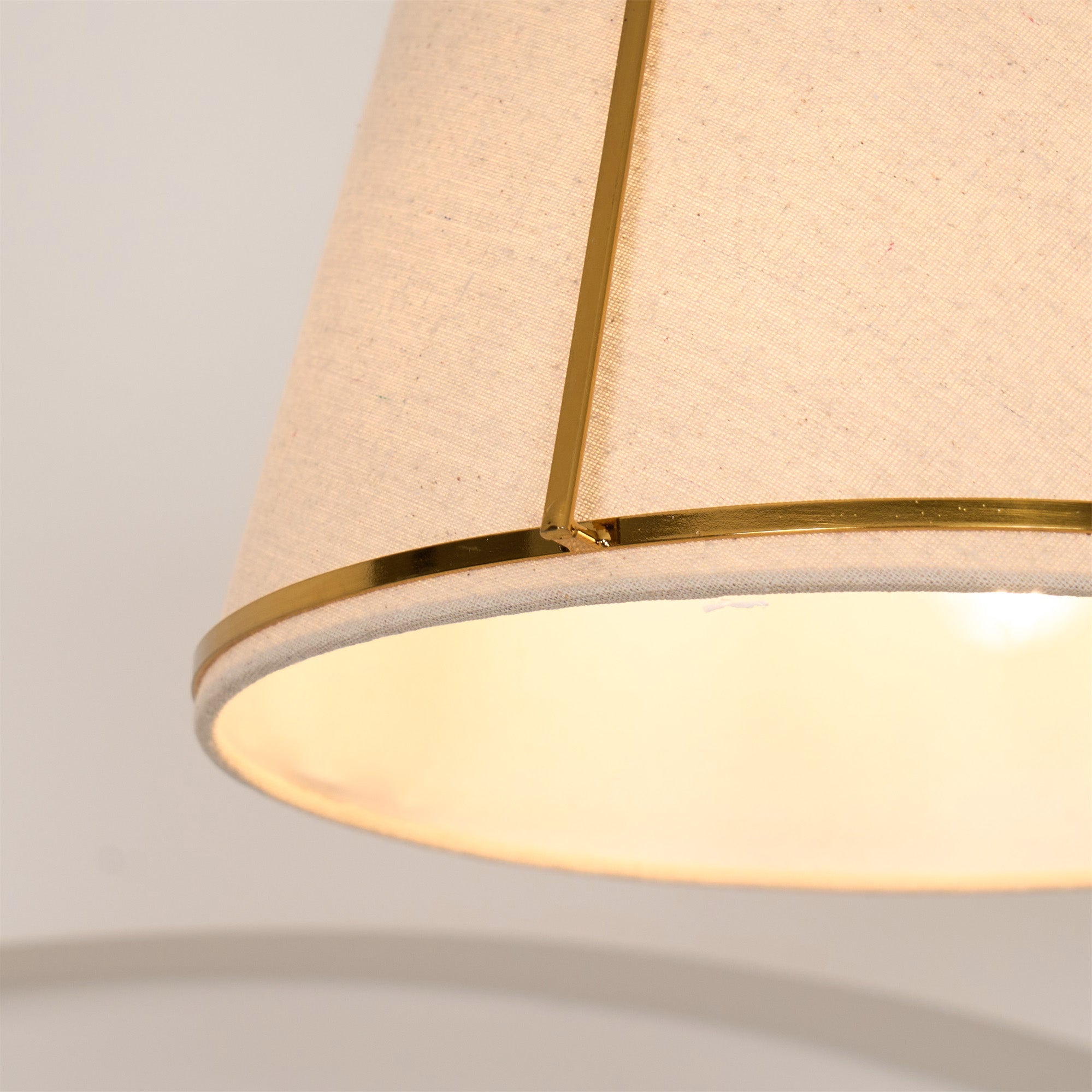Yonder Traditional Classic Brass Metal Fabric Pendant Lamp - Lamp Copper