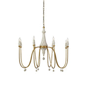 Arcad Vintage Industrial Wooden Metal Chandelier - Lamp Copper