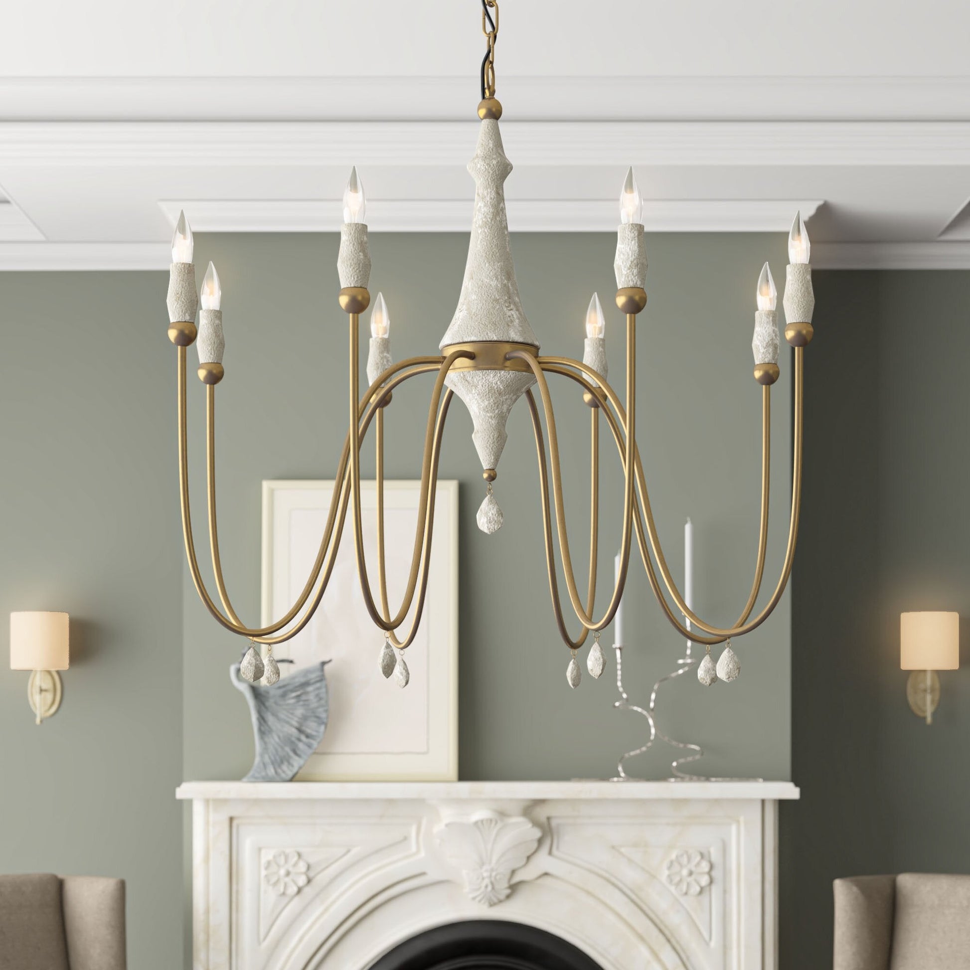 Arcad Vintage Industrial Wooden Metal Chandelier - Lamp Copper