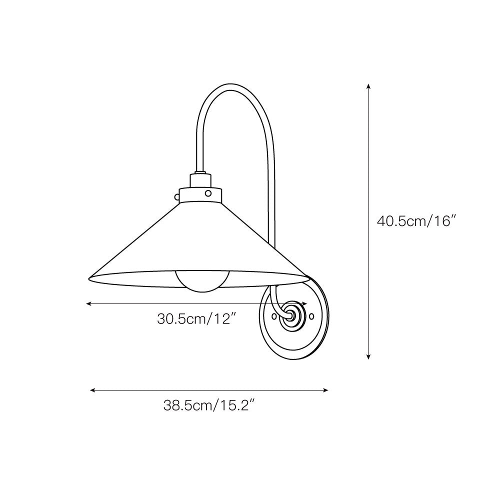 Drape Modern Minimalist Brass Metal Wall Lamp - Lamp Copper