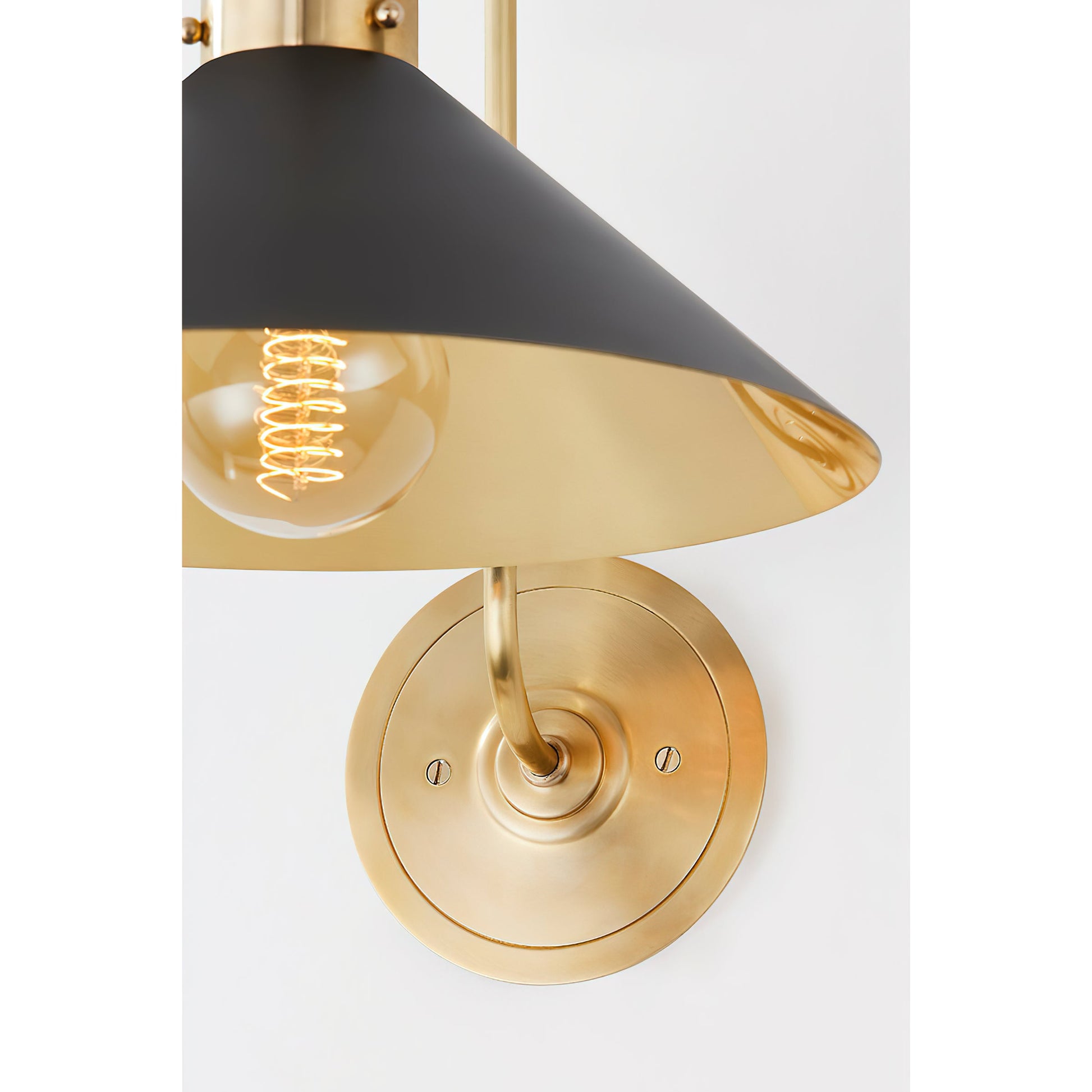 Drape Modern Minimalist Brass Metal Wall Lamp - Lamp Copper