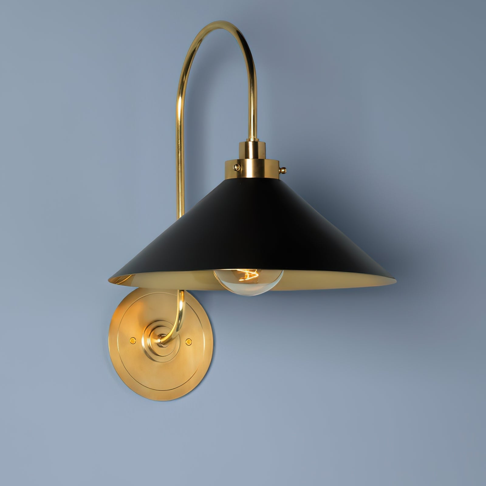 Drape Modern Minimalist Brass Metal Wall Lamp - Lamp Copper