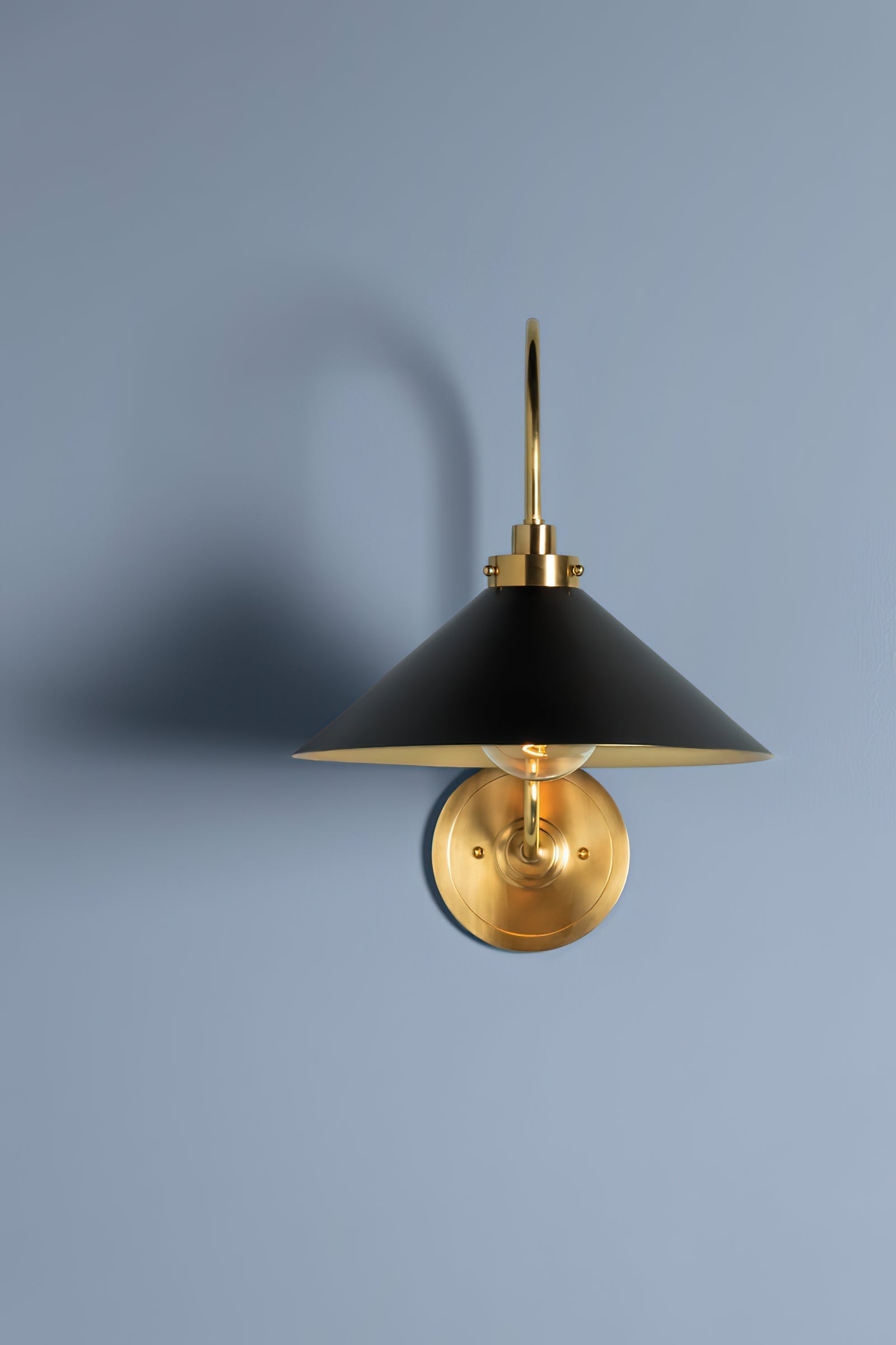 Drape Modern Minimalist Brass Metal Wall Lamp - Lamp Copper