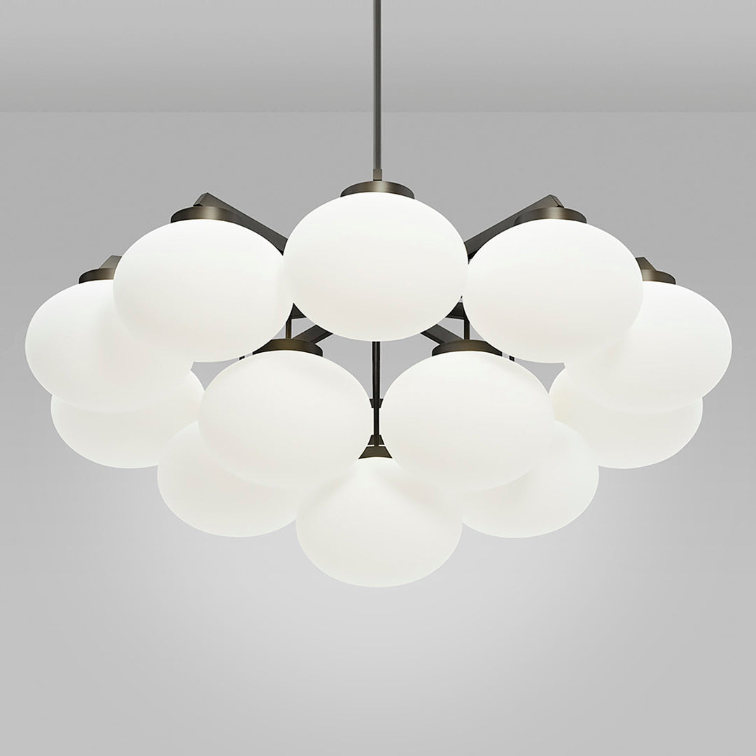 Edge Premium Elegance Brass Metal Glass Chandelier - Lamp Copper