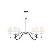 Flux Vintage Industrial Brass Metal Fabric Chandelier - Lamp Copper