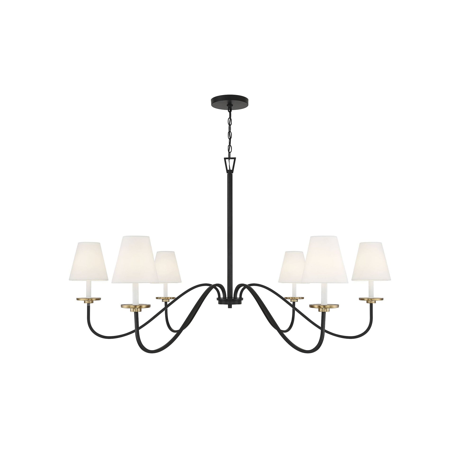 Flux Vintage Industrial Brass Metal Fabric Chandelier - Lamp Copper
