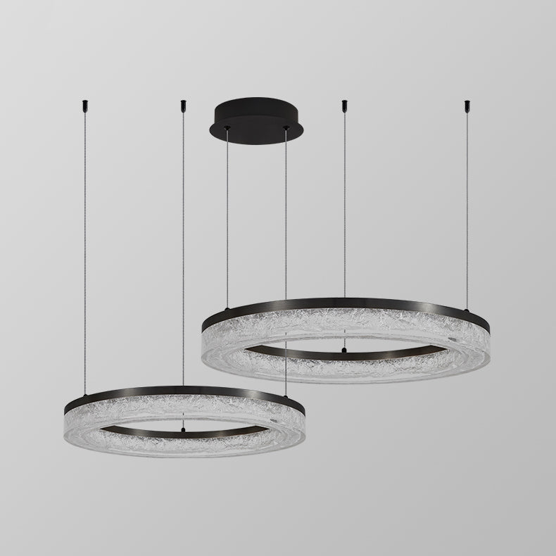 Idyll Modern Minimalist Round LED Metal Resin Chandelier - Lamp Copper