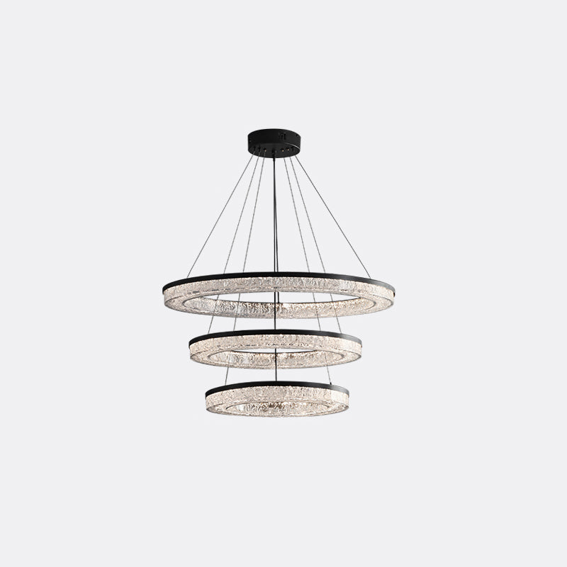 Idyll Modern Minimalist Round LED Metal Resin Chandelier - Lamp Copper