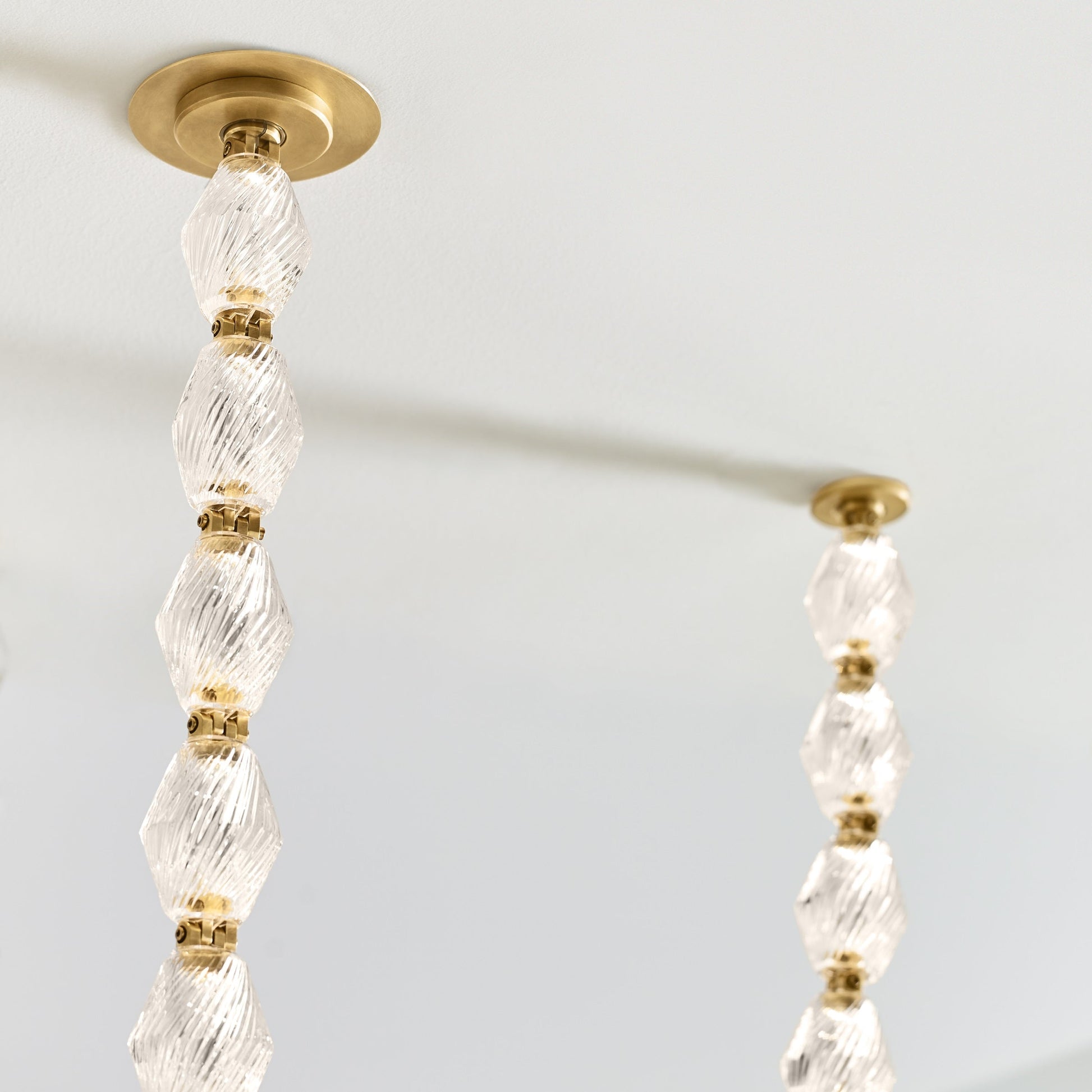 Karma Modern Minimalist Metal Glass Chandelier - Lamp Copper