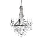 Luster Vintage Industrial Traditional Metal Crystal Chandelier - Lamp Copper