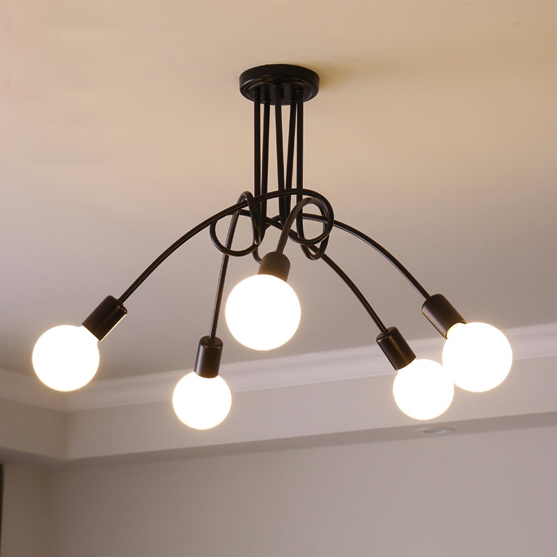 Oasis Art Unique Sputnik Metal Glass Ceiling Lamp - Lamp Copper