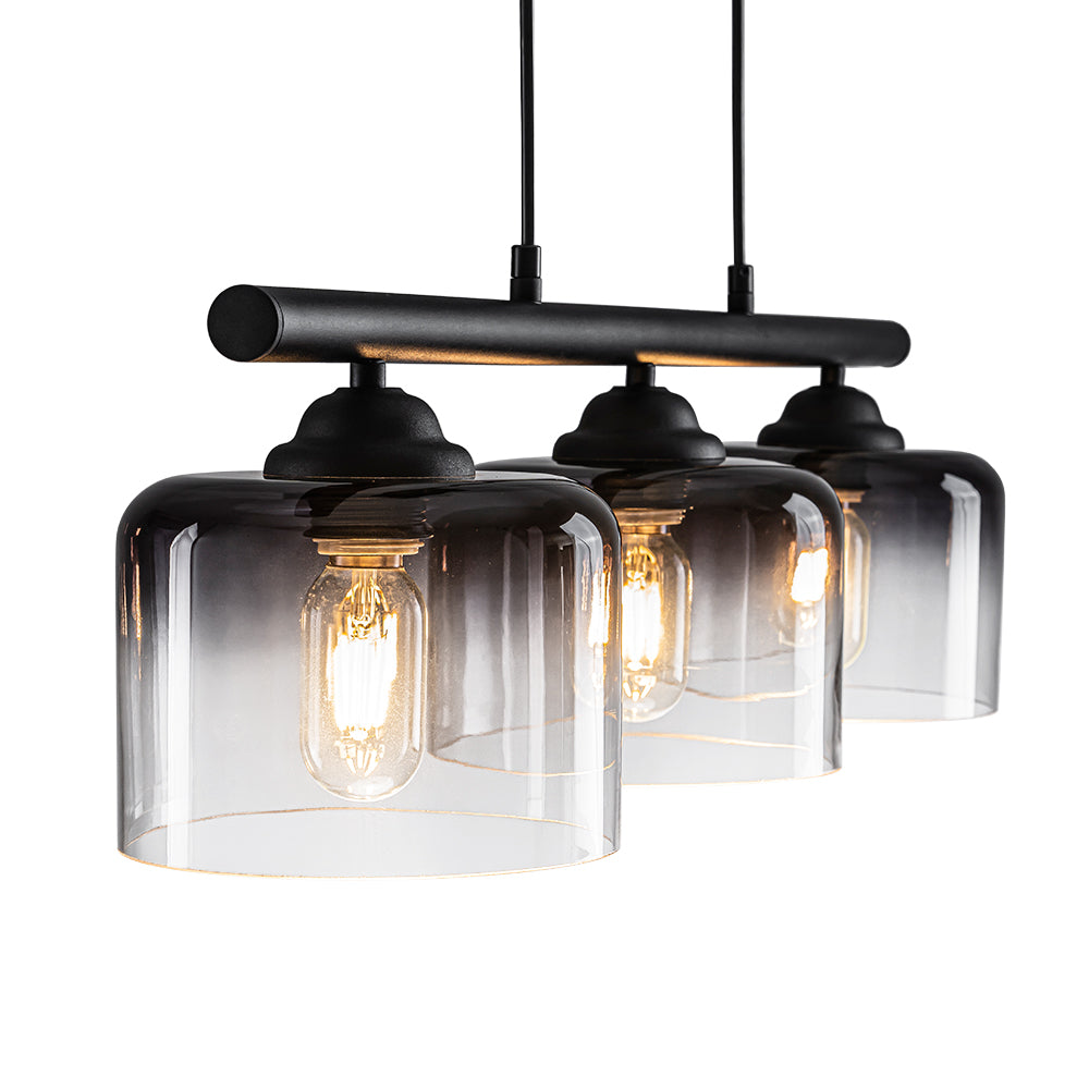 Valion Contemporary Gradual Smoked Glass Chandelier