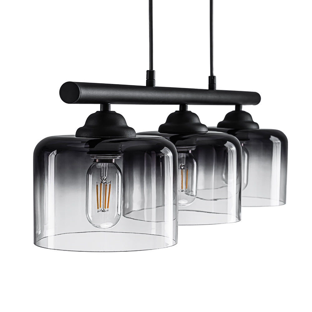 Valion Contemporary Gradual Smoked Glass Chandelier