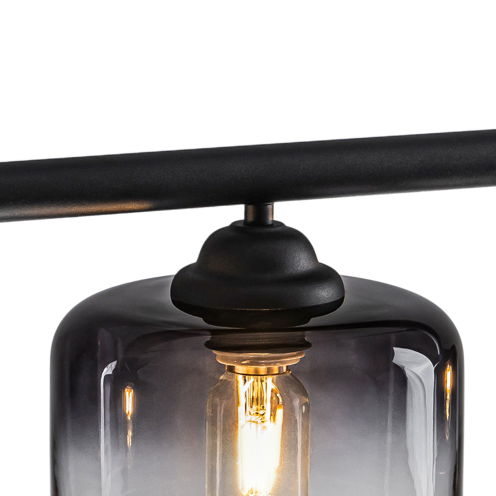 Valion Contemporary Gradual Smoked Glass Chandelier