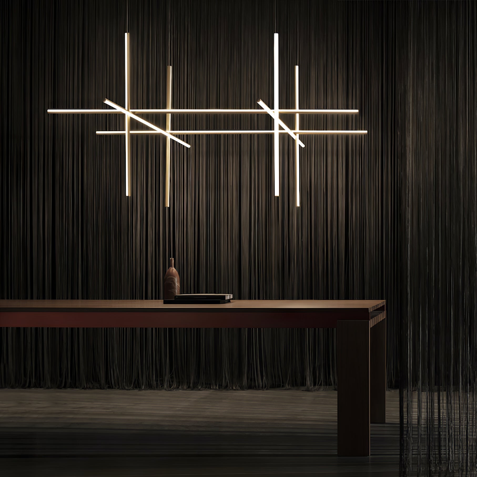 Breeze Modern Minimalist Classic Copper Metal Chandelier - Lamp Copper