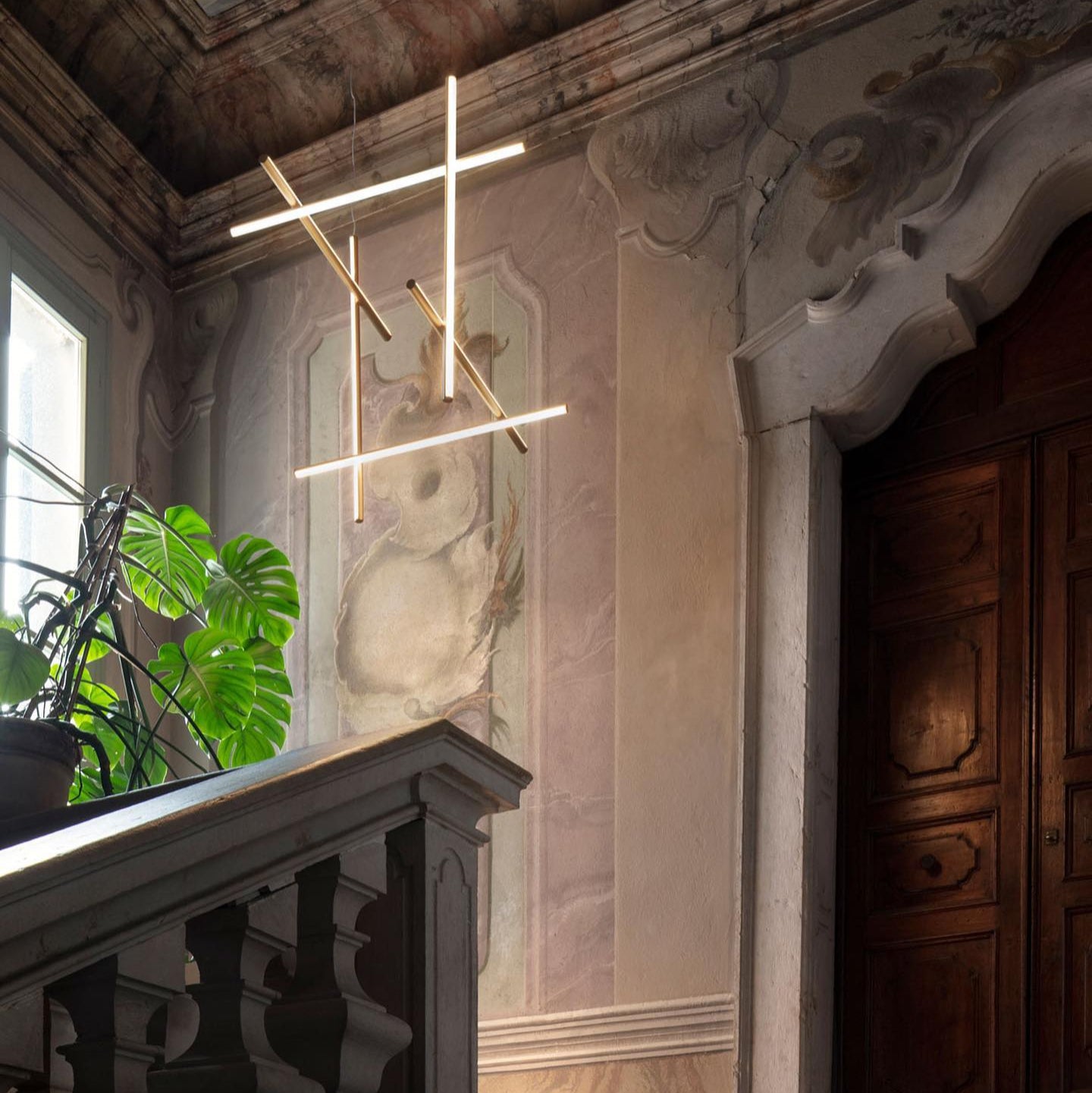 Breeze Modern Minimalist Classic Copper Metal Chandelier - Lamp Copper