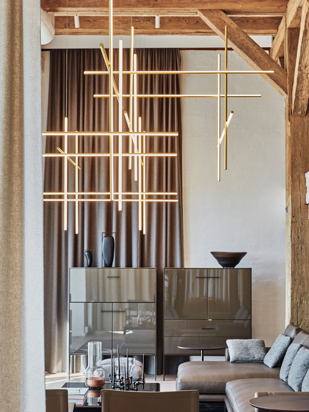 Breeze Modern Minimalist Classic Copper Metal Chandelier - Lamp Copper