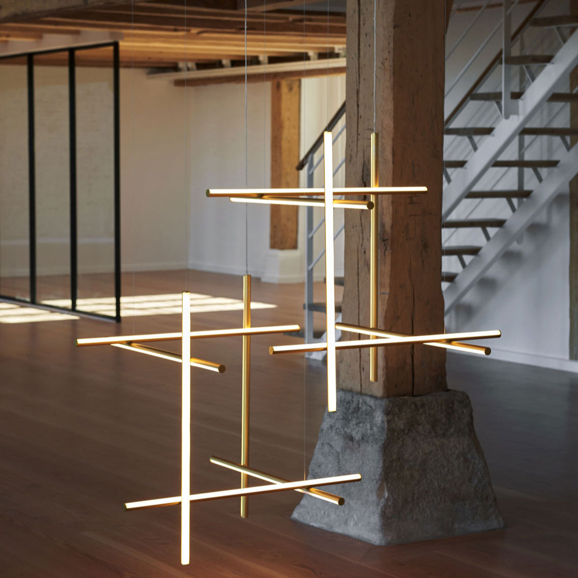 Breeze Modern Minimalist Classic Copper Metal Chandelier - Lamp Copper
