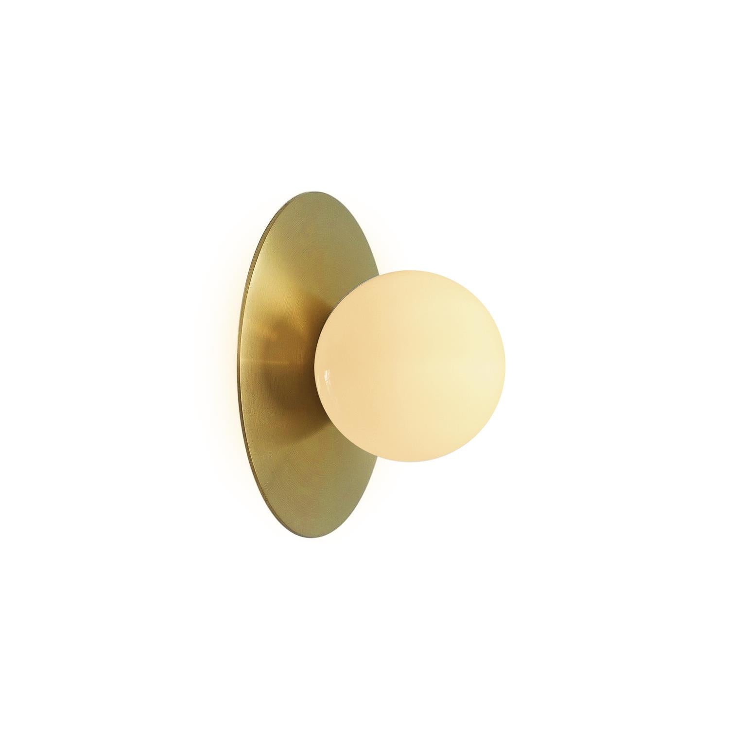 Haze Modern Minimalist Round Metal Glass Wall Lamp - Lamp Copper