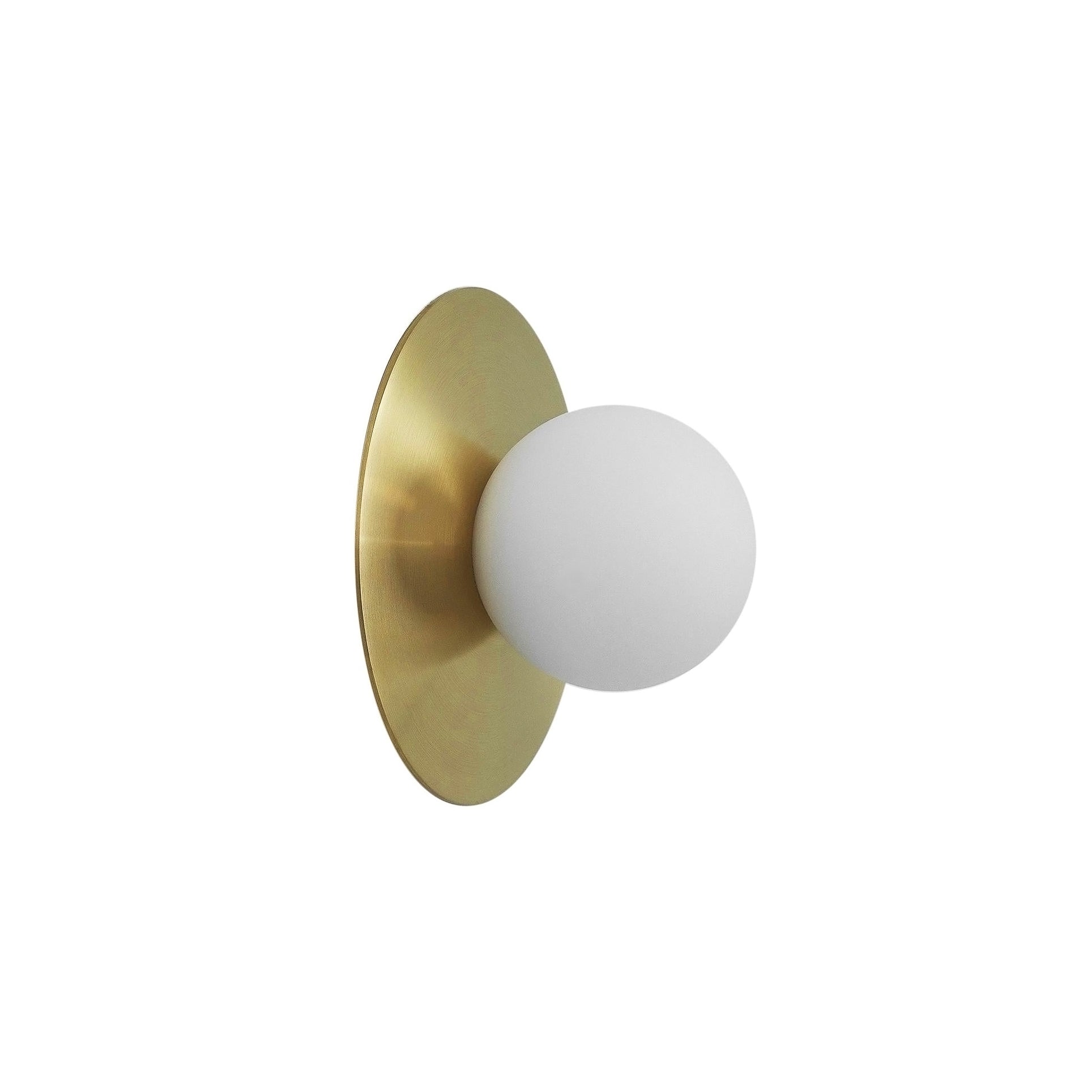Haze Modern Minimalist Round Metal Glass Wall Lamp - Lamp Copper