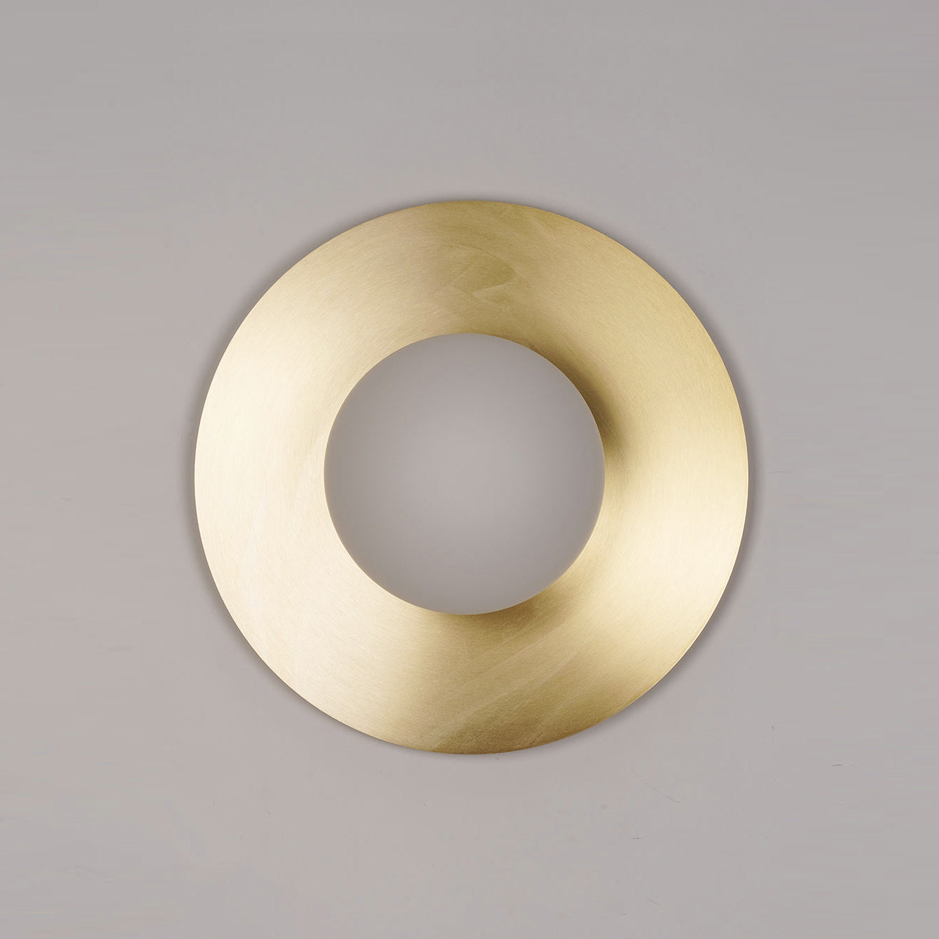 Haze Modern Minimalist Round Metal Glass Wall Lamp - Lamp Copper