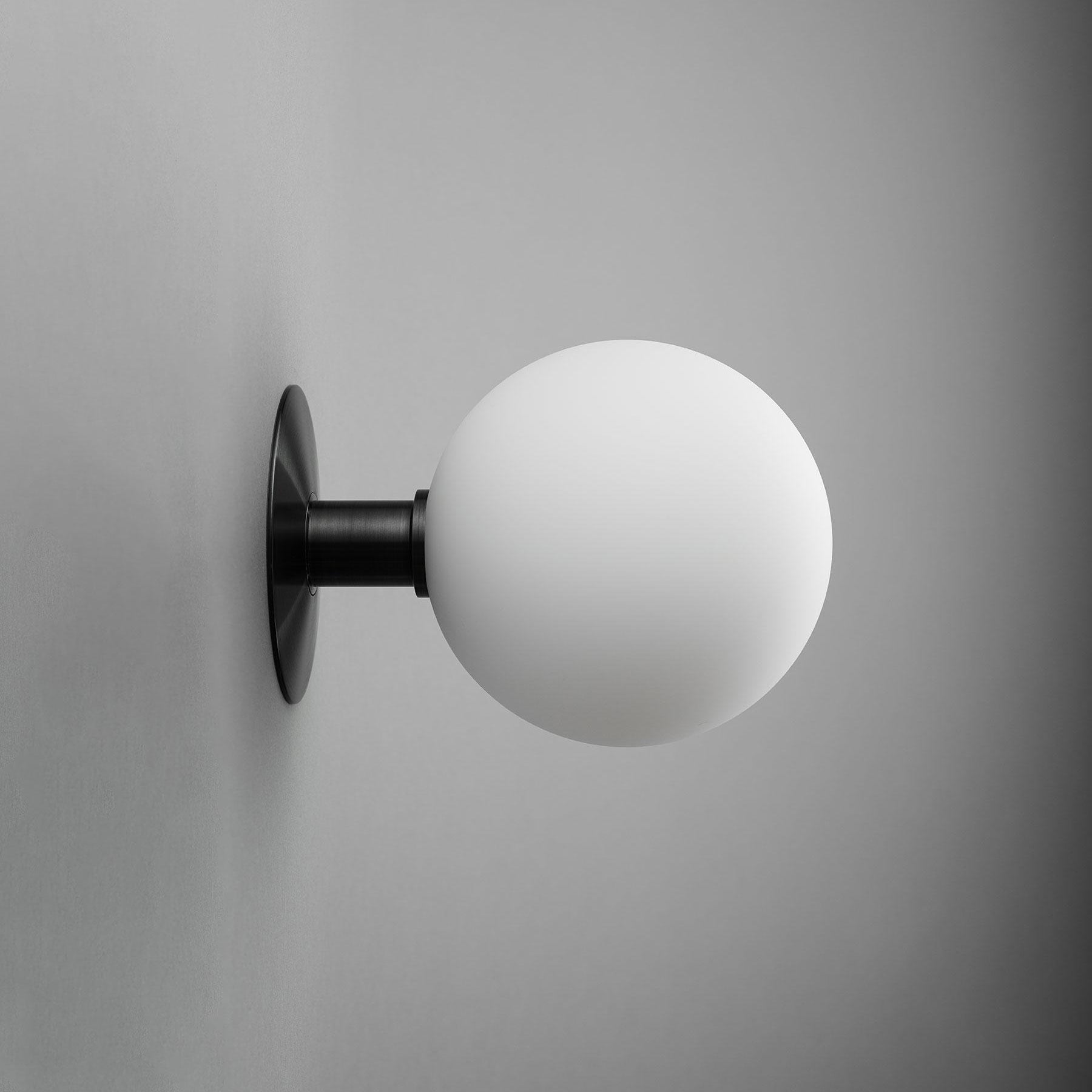 Haze Modern Minimalist Round Metal Glass Wall Lamp - Lamp Copper