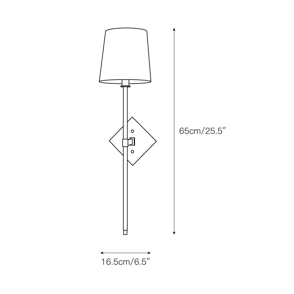 Kismet Modern Minimalist Brass Metal Fabric Wall Lamp - Lamp Copper