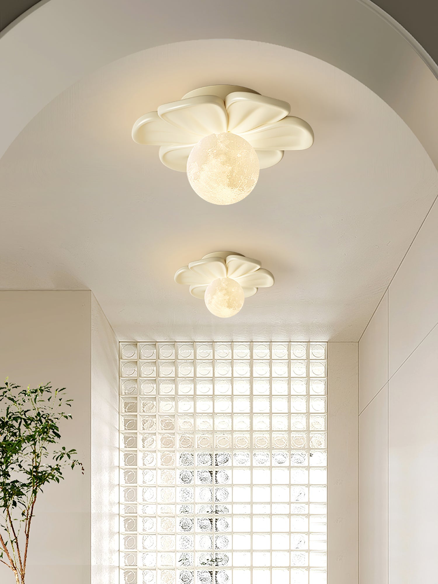 Quip Individual Creativity Bloom Flower Resin Ceiling Lamp - Lamp Copper