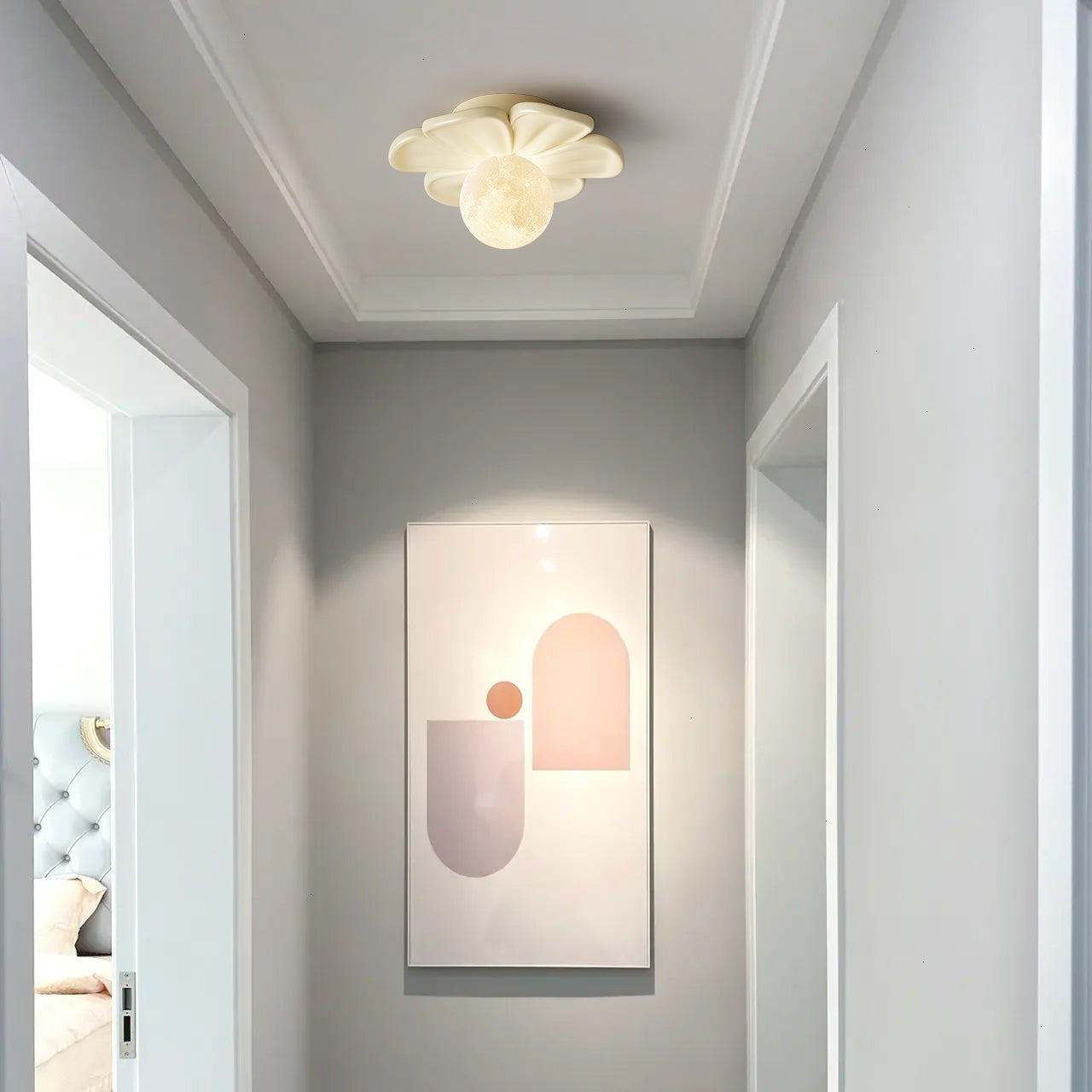 Quip Individual Creativity Bloom Flower Resin Ceiling Lamp - Lamp Copper