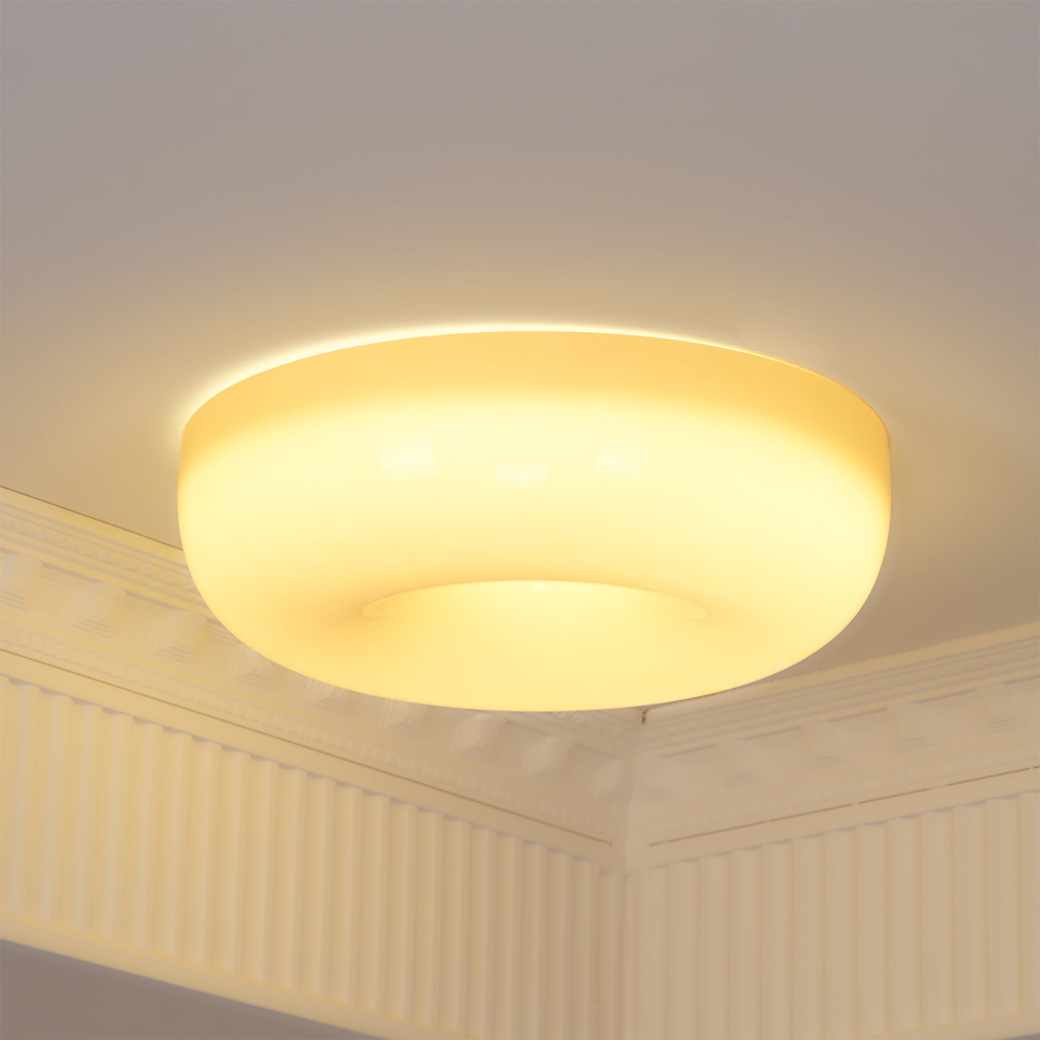 Ulsolir Premium Elegance Art Button Glass Ceiling Lamp - Lamp Copper
