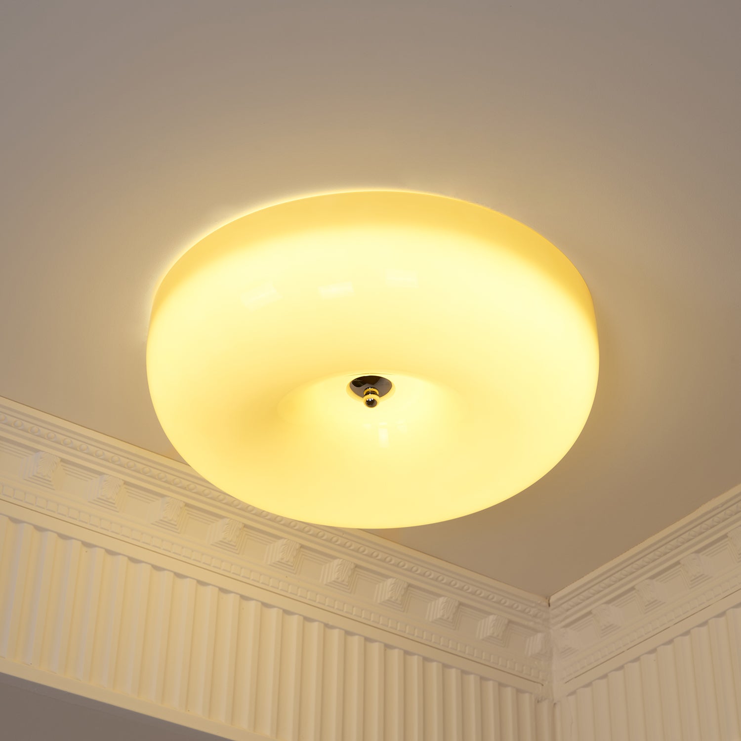 Ulsolir Premium Elegance Art Button Glass Ceiling Lamp - Lamp Copper