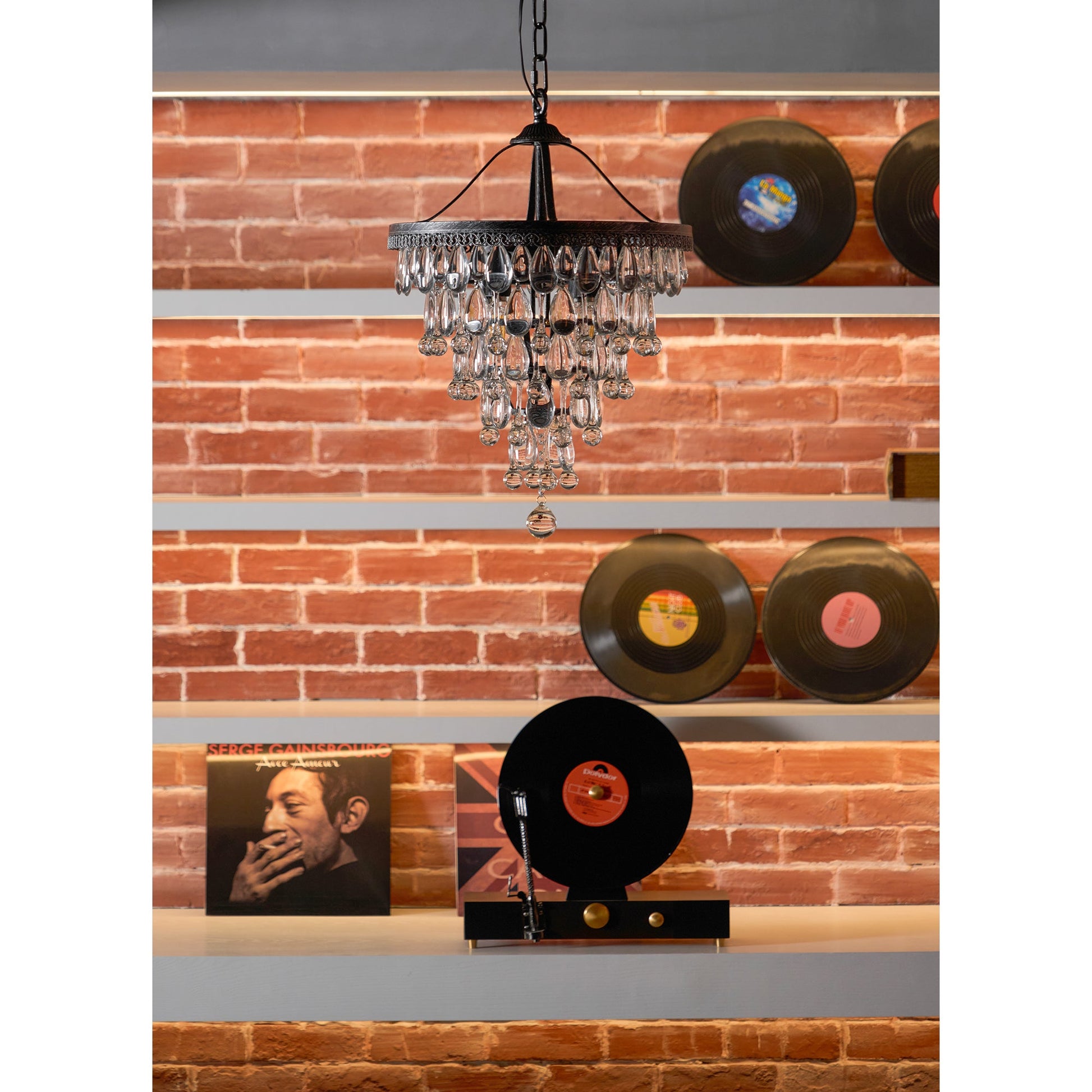 Blink Unique Inverted Pyramid Metal Crystal Chandelier - Lamp Copper