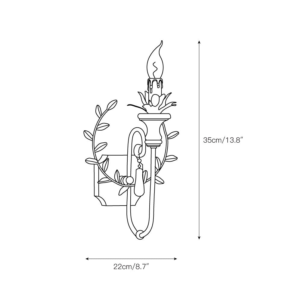 Charm Individual Creativity Wooden Metal Wall Lamp - Lamp Copper