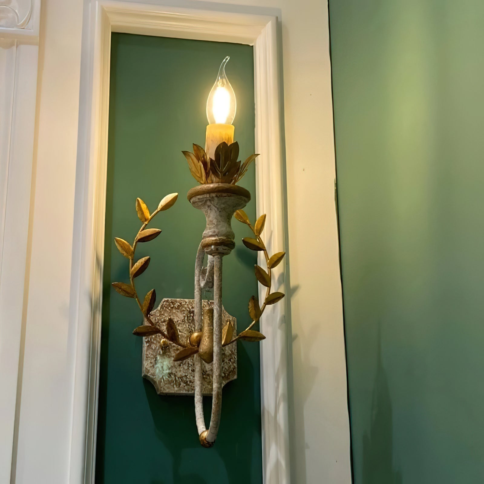 Charm Individual Creativity Wooden Metal Wall Lamp - Lamp Copper