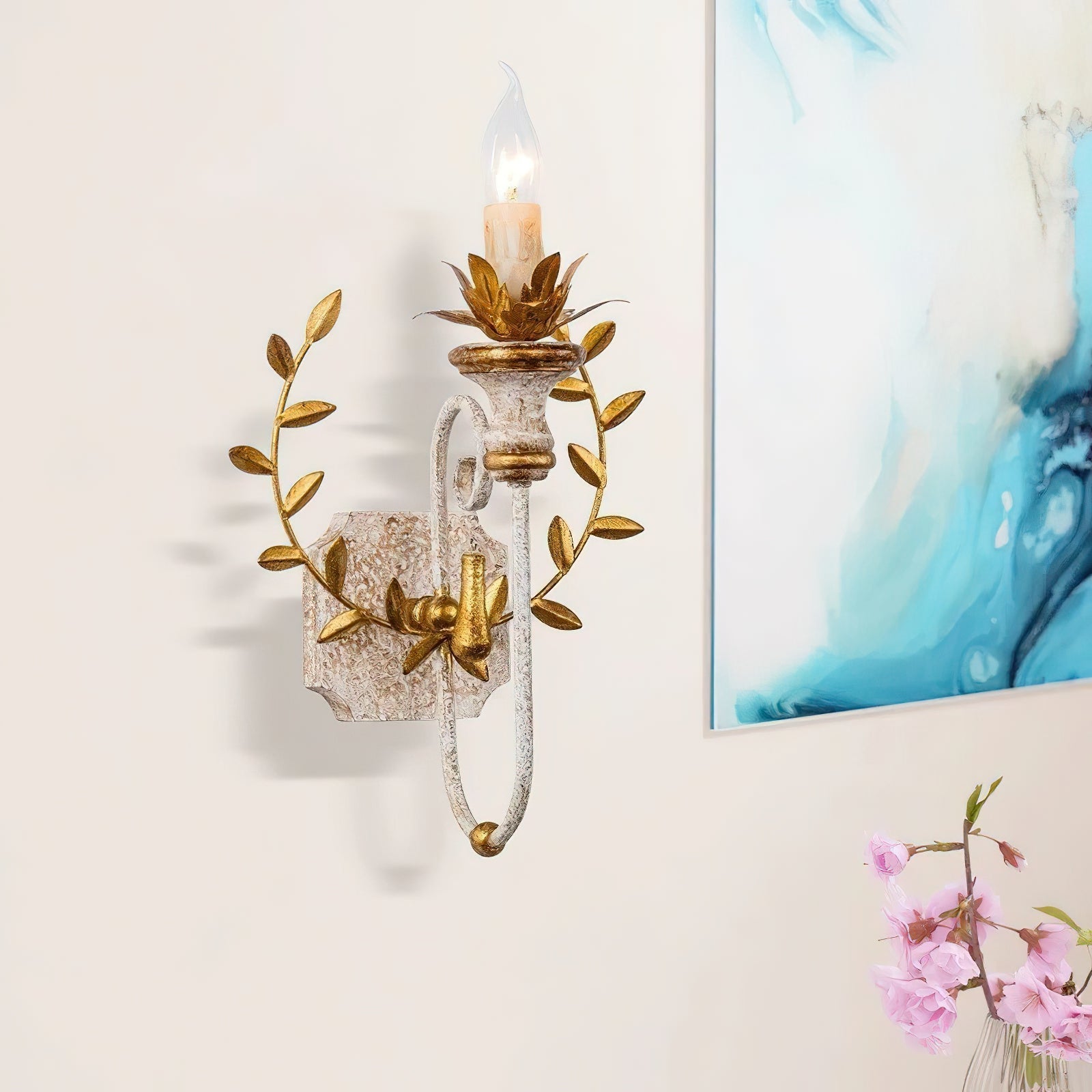 Charm Individual Creativity Wooden Metal Wall Lamp - Lamp Copper
