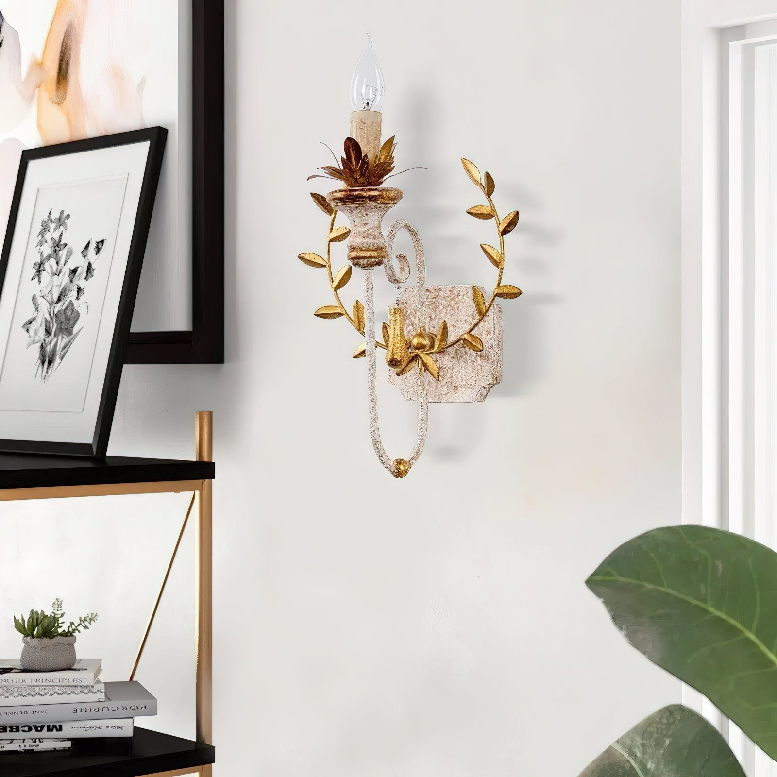 Charm Individual Creativity Wooden Metal Wall Lamp - Lamp Copper