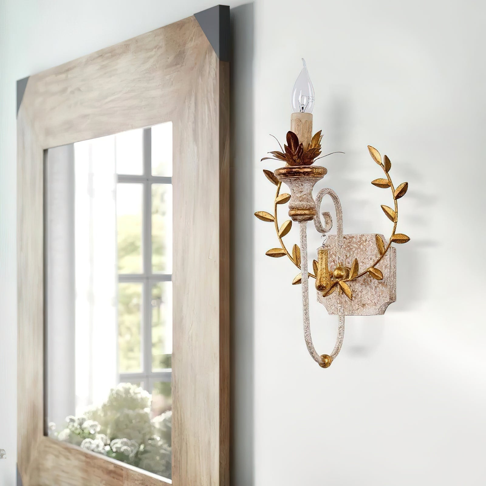Charm Individual Creativity Wooden Metal Wall Lamp - Lamp Copper