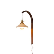 Dapple Modern Minimalist Walnut Ceramic Wall Light - Lamp Copper