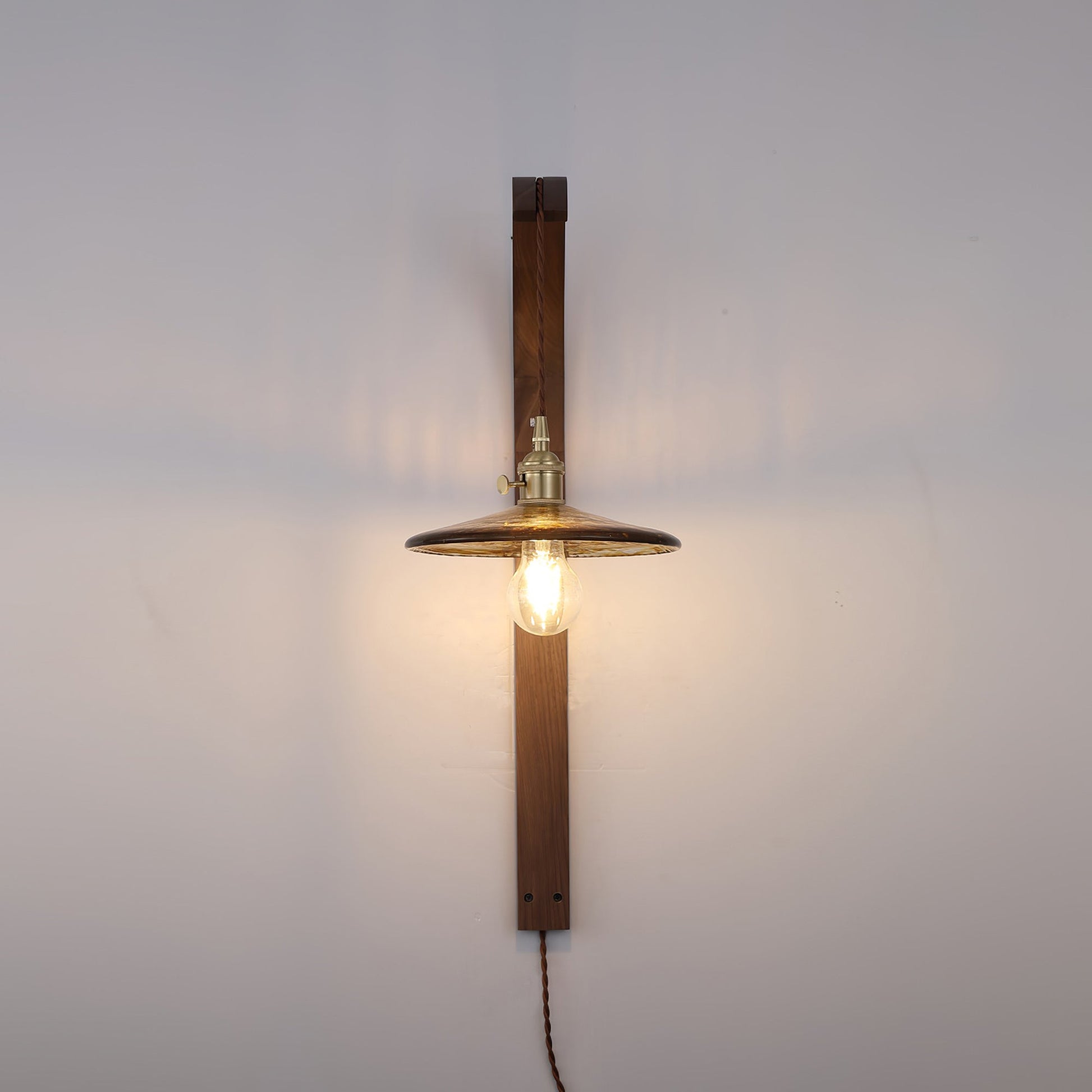 Dapple Modern Minimalist Walnut Ceramic Wall Light - Lamp Copper