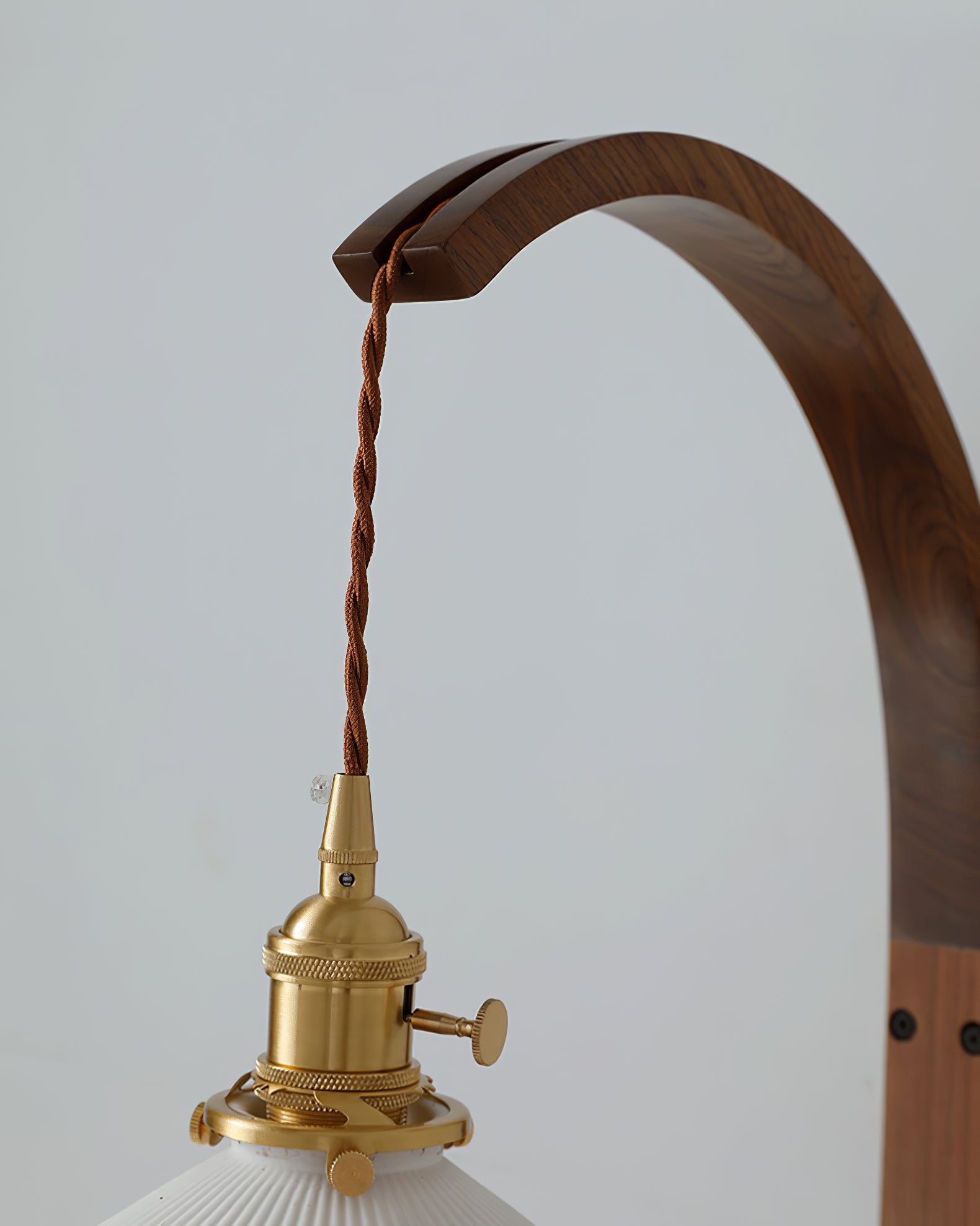 Dapple Modern Minimalist Walnut Ceramic Wall Light - Lamp Copper