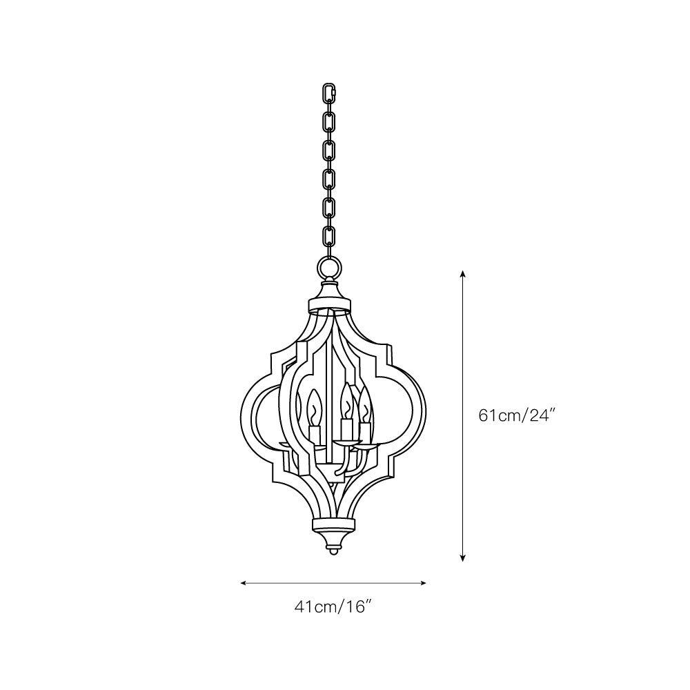 Fervor Individual Creativity Wooden Chandelier - Lamp Copper