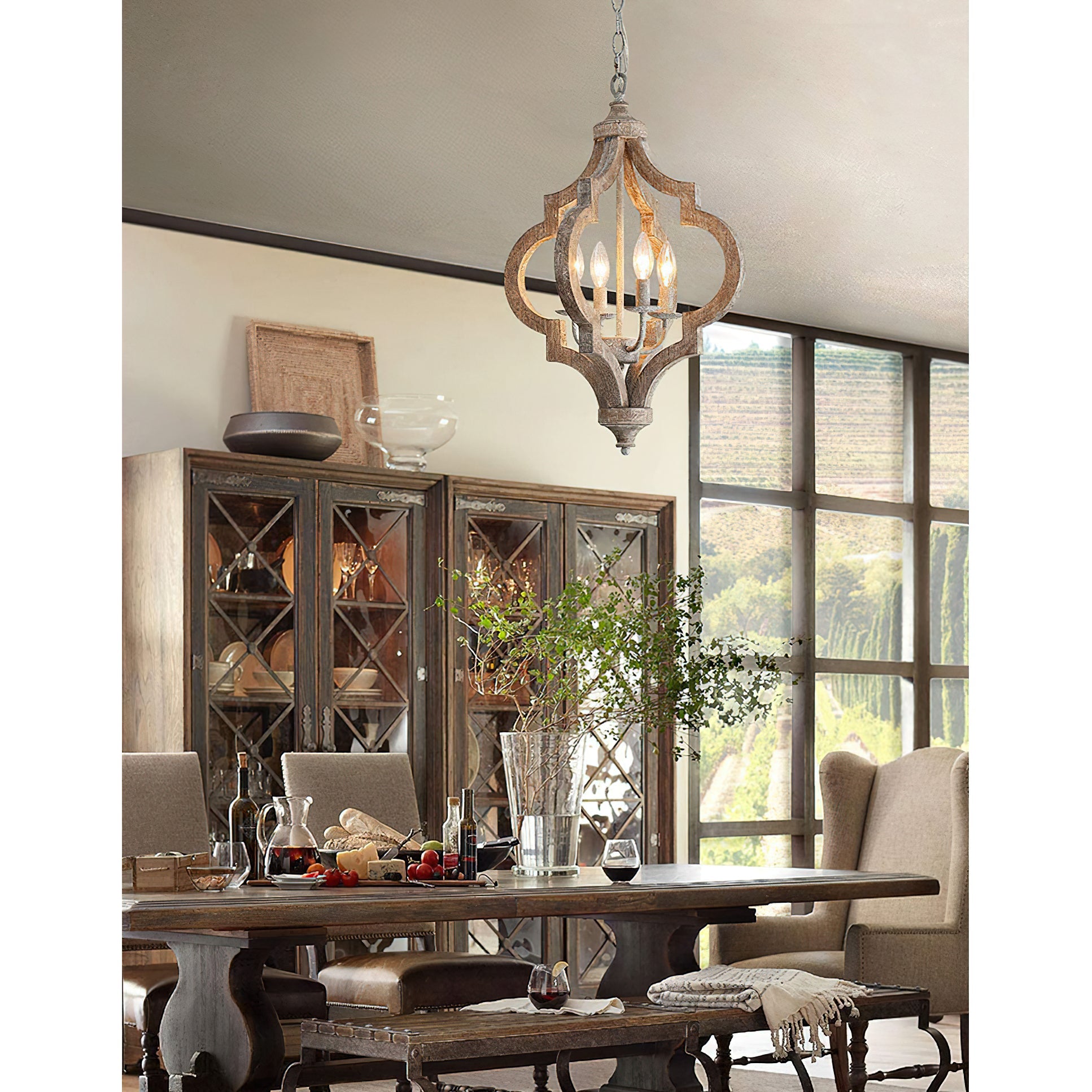 Fervor Individual Creativity Wooden Chandelier - Lamp Copper