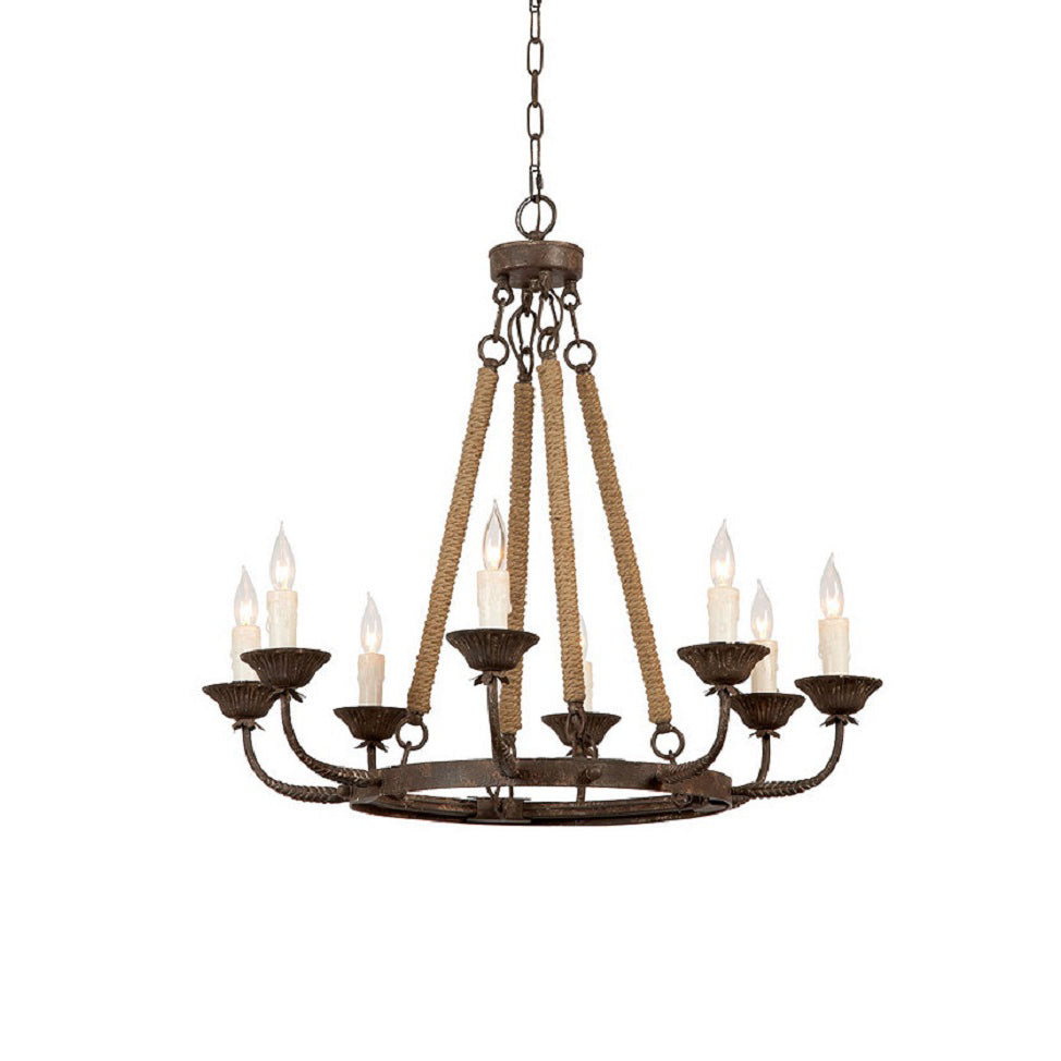 Hush Classic Vintage Industrial Metal Chandelier - Lamp Copper
