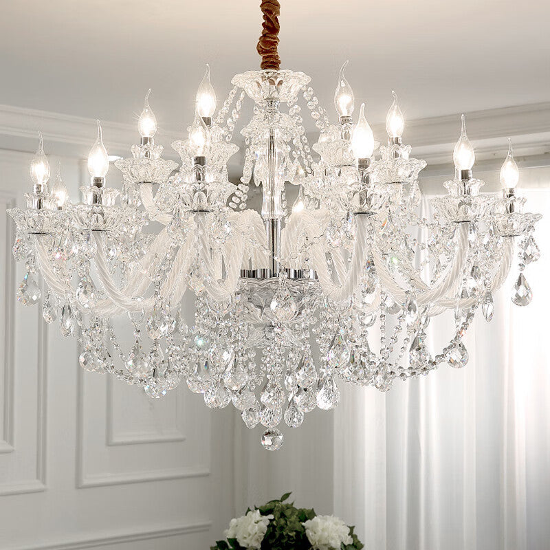 Silva French Crystal Metal Chandelier Living Room Dining Room - Letslighting